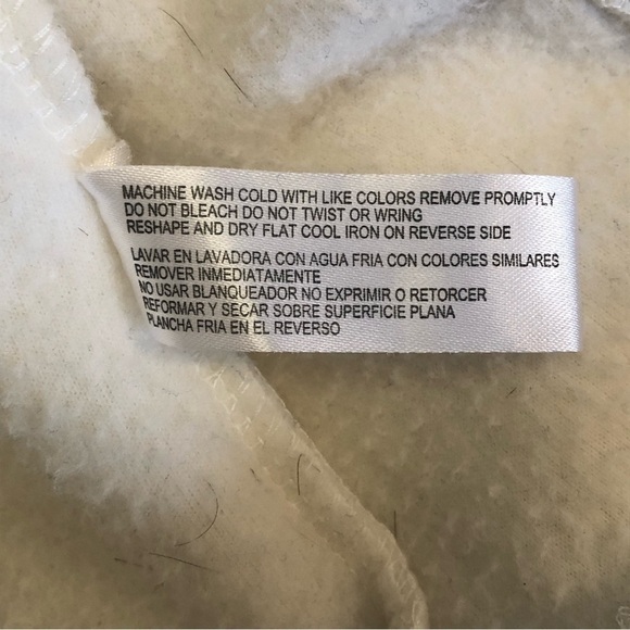 Carolyn Taylor/White Fleece /zipper jacket / hood/ pockets / Size M / - Picture 11 of 11